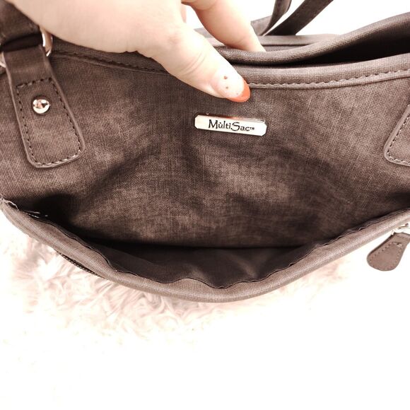 Multi Sac Oakland Gray Tote Bag Purse Storage - Picture 4 of 15